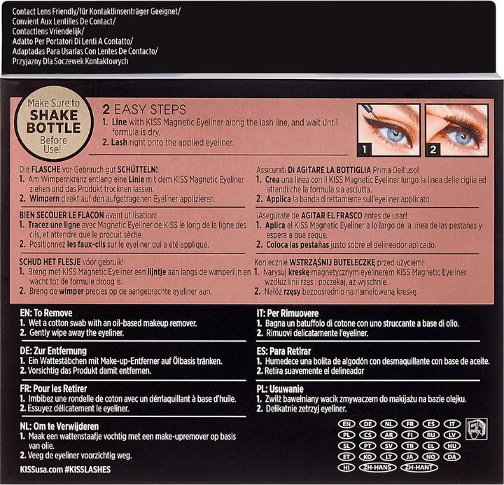 Produktbild KISS My Face - Magnetic Lashes Double Strength - Magnetic Eyelashes 01 Charm (Künstliche Wimpern)