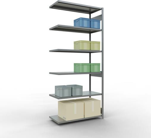 Actual product image Schulte Lagertechnik MULTIplus250 boltless add-on bay system with length bolts