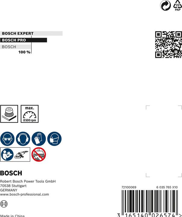 Actual product image Bosch Professional Zubehör PRO Metal heavy cup brush, 100 x 0.8 mm, thread