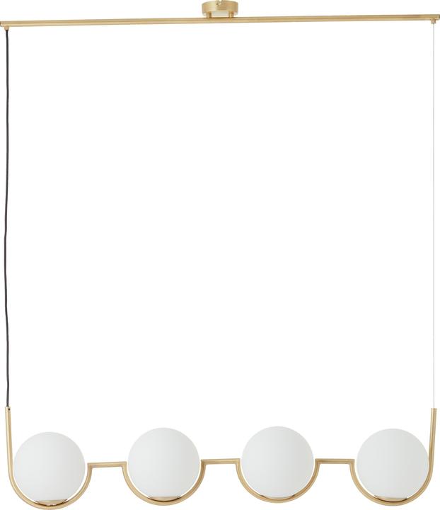 Brilliant Glint pendant lamp 4 lights wood/brass glass/metal 4x D45, E14, 40 W (E14)