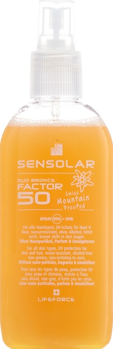 Image du produit Sensolar Protection solaire (Spray solaire, SPF 50, 200 ml, 226 g)