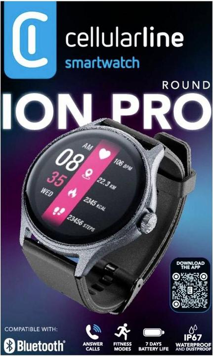 Actual product image Cellularline Bluetooth Smartwatch (35.05 mm)
