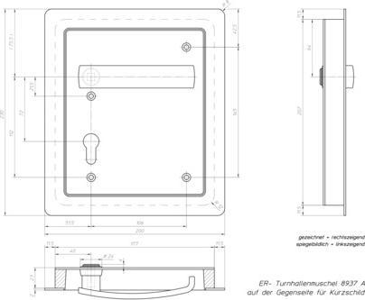 Actual product image Ogro 8937A, 9mm, PZ 72mm, li (Door handle)