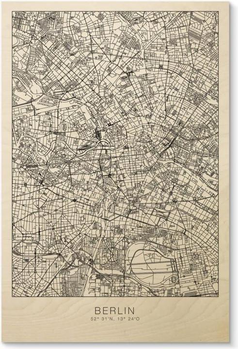 Image du produit Trenddeko Plan de la ville de Berlin (40 x 60 cm)
