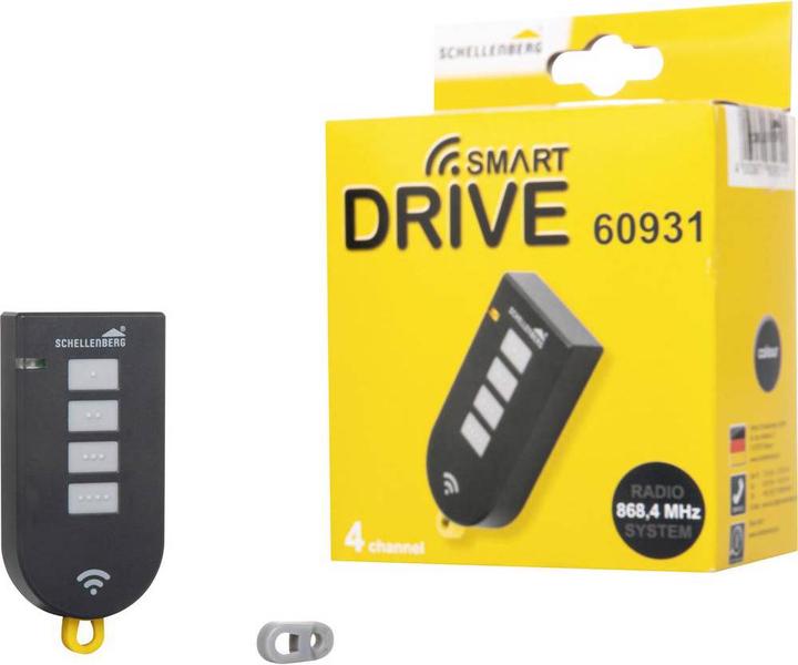 Actual product image Schellenberg Radio handheld transmitter DRIVE, 4 channel, 868.4 MHz, anthracite