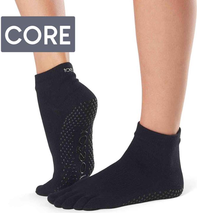 Toesox Zehensocken Ankle Full Toe M, Schwarz (M)