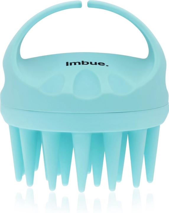 Actual product image Imbue Scalp Massage & Shampoo Brush with Soft Silicone Bristles for Hair Care and Head Relaxation -