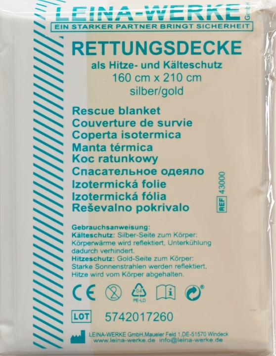 Productafbeelding Leina Reddingsdeken zilver/goud (Eerste Hulp Kit Accessoires)