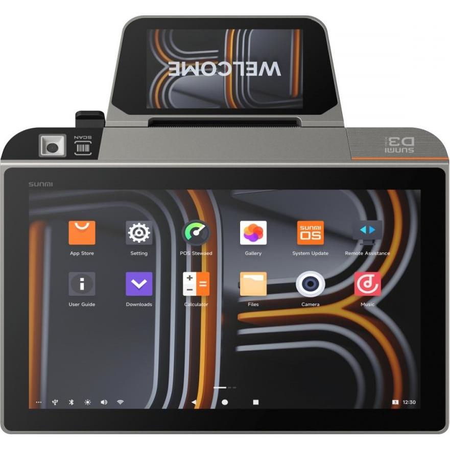 Thumbnail - Sunmi Terminal D3 Mini GMS, Android 13, 10.1+4, 3/32 GB,P Kamera, 4G, Fingersensor, 80-mm-Drucker, Scanner, Barcode-Scan...
