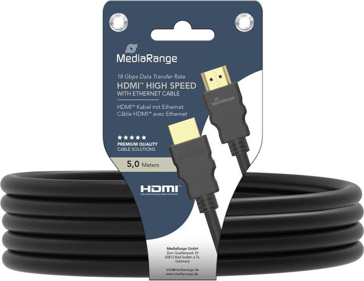 Produktbild MediaRange HDMI – HDMI (5 m, HDMI)