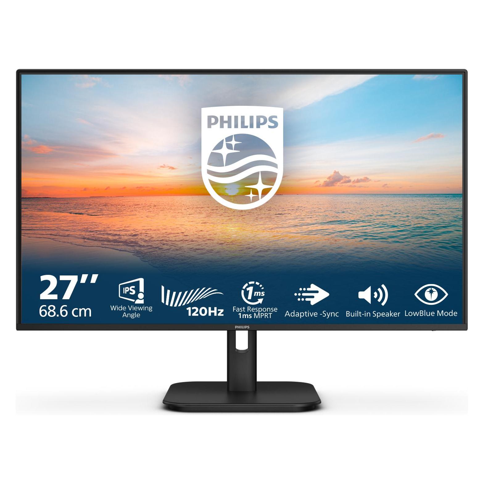Philips 27E1N1200A/00 (1920 x 1080 Pixel, 27"), Monitor, Schwarz