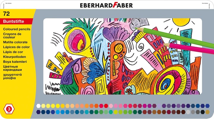 Produktbild EberhardFaber Buntstifte Hexagonal (Mehrfarbig, 72 x)