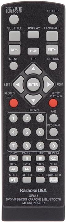 Productafbeelding Karaoke USA Karaoke GF843 karaoke system with 2 microphones