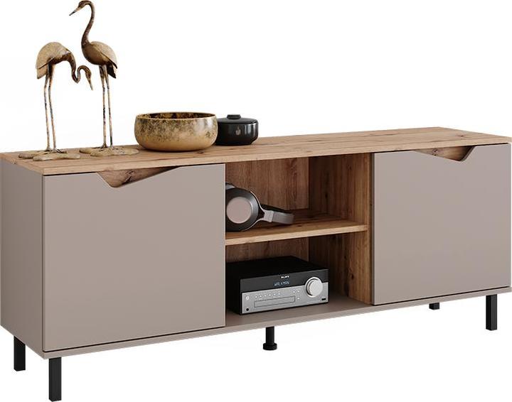 Image du produit Vichy Lowboard Marelle, Greige/Artisan/Artisan, 150 x 60 cm mit 2 Türen