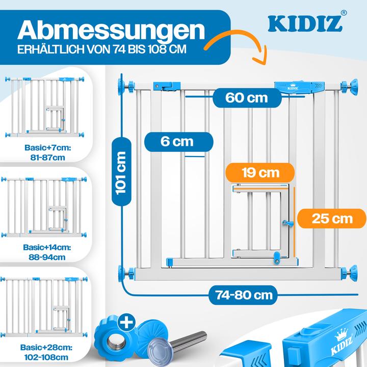 Produktbild Kesser Türschutzgitter Blau 74-87cm (74 - 87 cm)