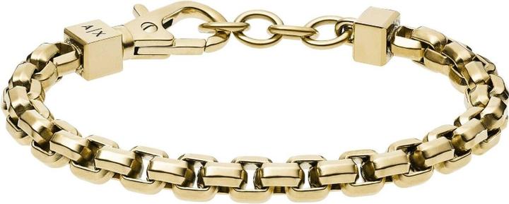 Armani Exchange Fashionable men's gold plated bracelet AXG0046710 (20.50 cm, Stainless steel)
