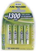 Immagine prodotto Ansmann Batteria tipo AA - NiMH - (ricaricabile) (1 pz., AA / LR6 / LR06 / Mignon / R6 / R14505, 1300 mAh)