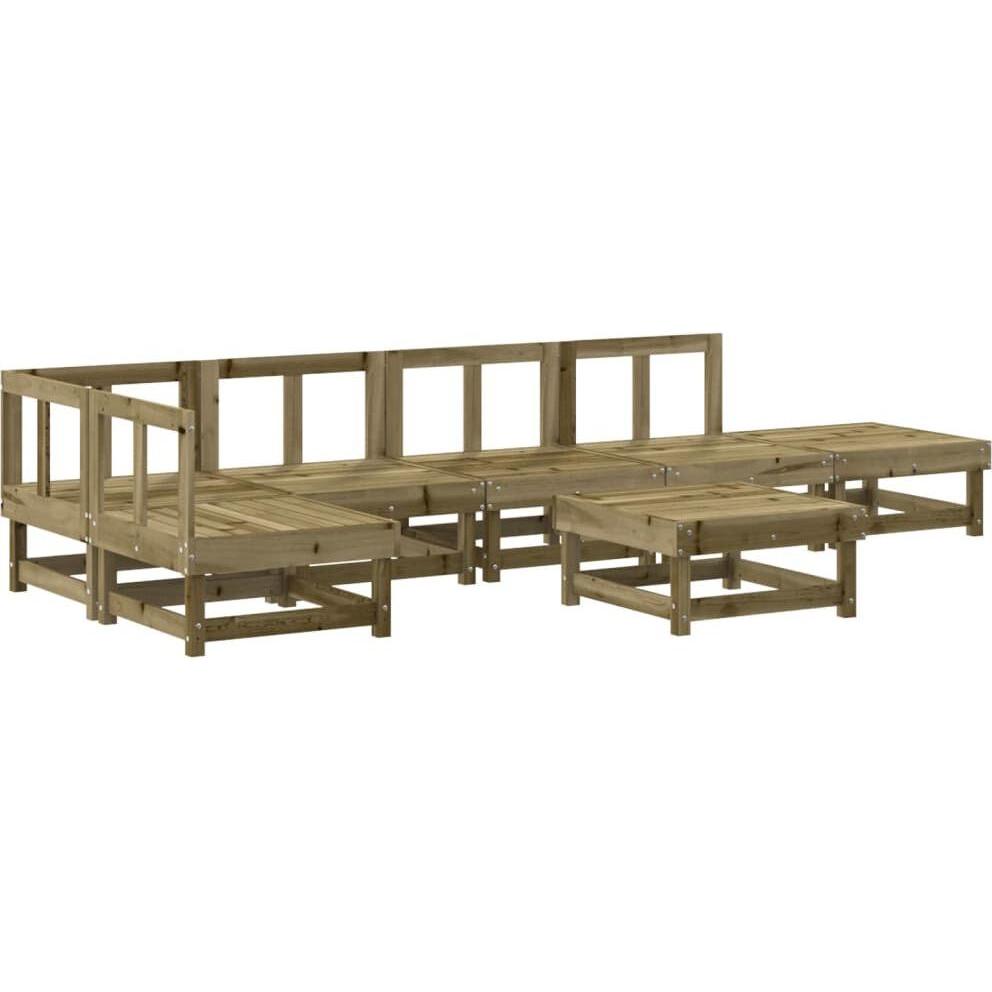 VidaXL, Gartenlounge, 7-tlg. Garten-Lounge-Set Kiefernholz Imprägniert,Material