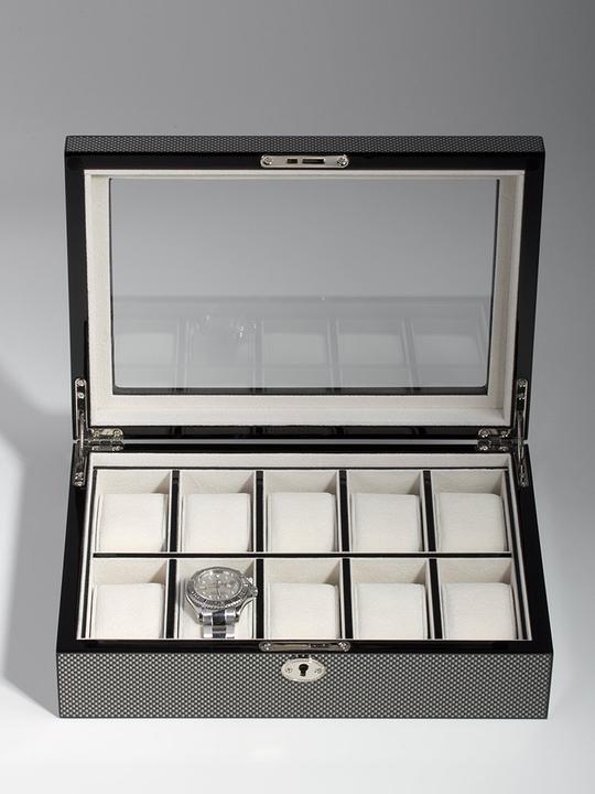 Actual product image Rothenschild Watch box RS-2071-10CA for 10 watches carbon