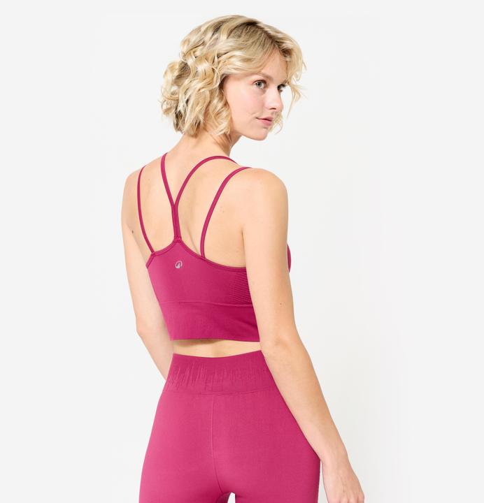 Immagine prodotto Kimjaly Sport-Bustier Damen Crop Multiträger leichter Halt - violett (L)