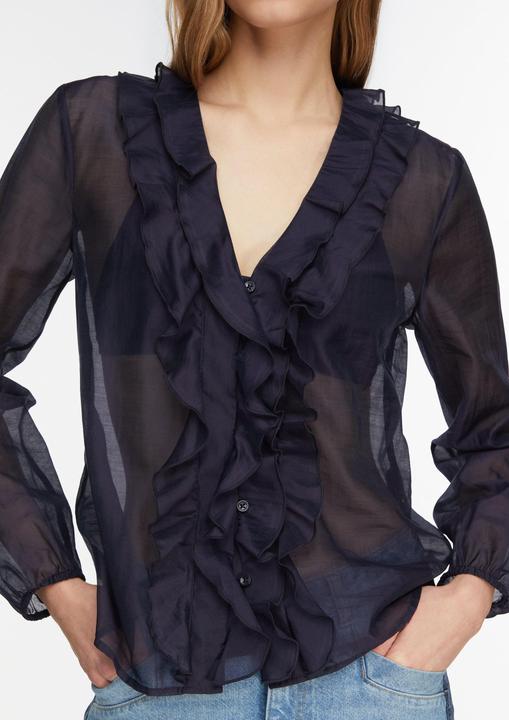 Immagine prodotto Comma Bluse Romantische Lyocell-Voile-Bluse mit Knopfleiste (40)