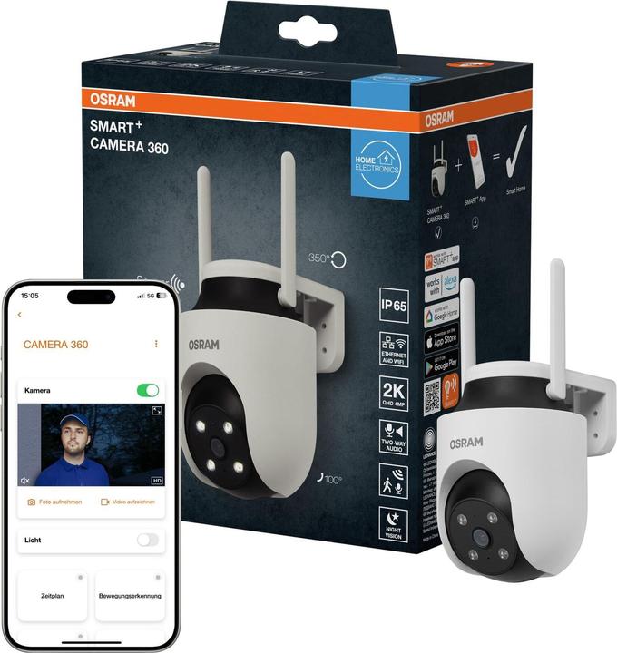 Osram SMART+ WIFI OUTDOOR CAMERA 360 White (2560 x 1440 Pixels)