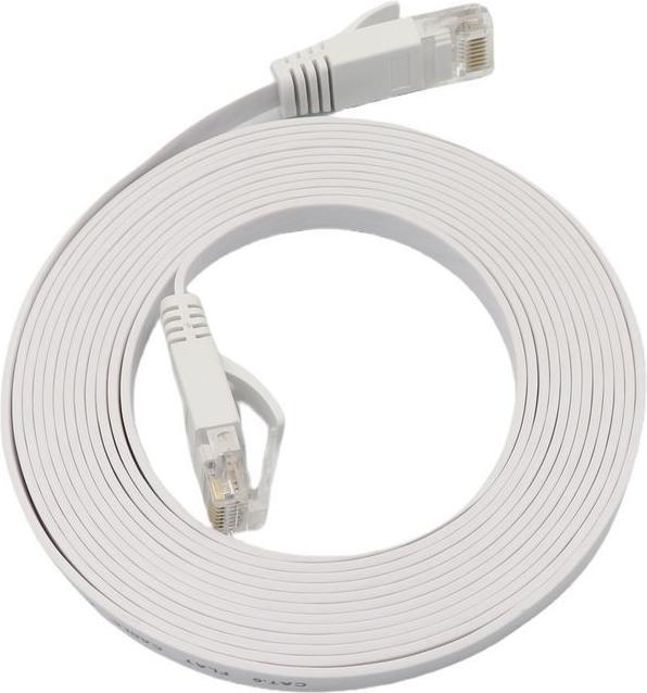 Actual product image MicroConnect U/UTP CAT6A 1M White Flat (U/UTP, CAT6a, 1 m)