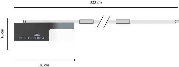 Produktbild Schellenberg Garagentorantrieb DRIVE L, 600 N, 868,4 MHz