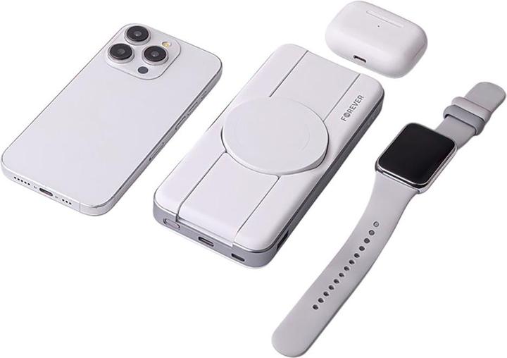 Actual product image Forever wireless power bank MATB-300 10000 mAh 3in1 white (10000 mAh, 15 W)