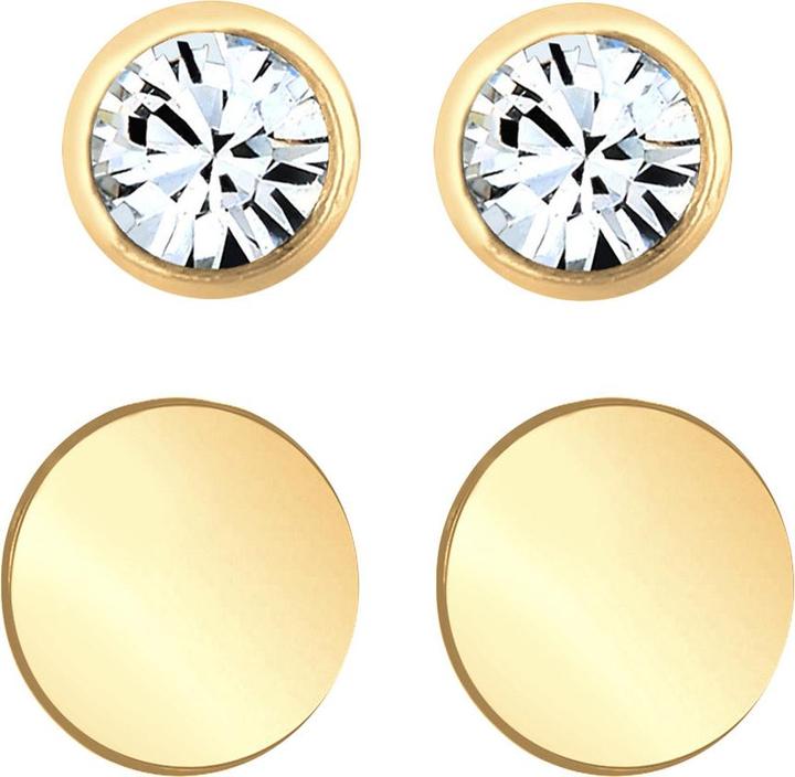 Produktbild Elli Kristall Ohrstecker, Plättchen (925er Sterling Silber, Glaskristall)