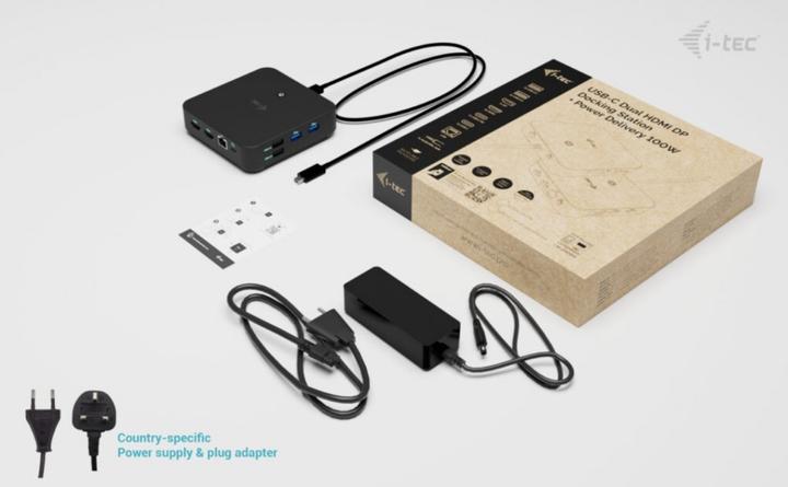 Produktbild i-tec USB-C 1XDP 2X HDMI DOCK (USB-C, 12 Ports)