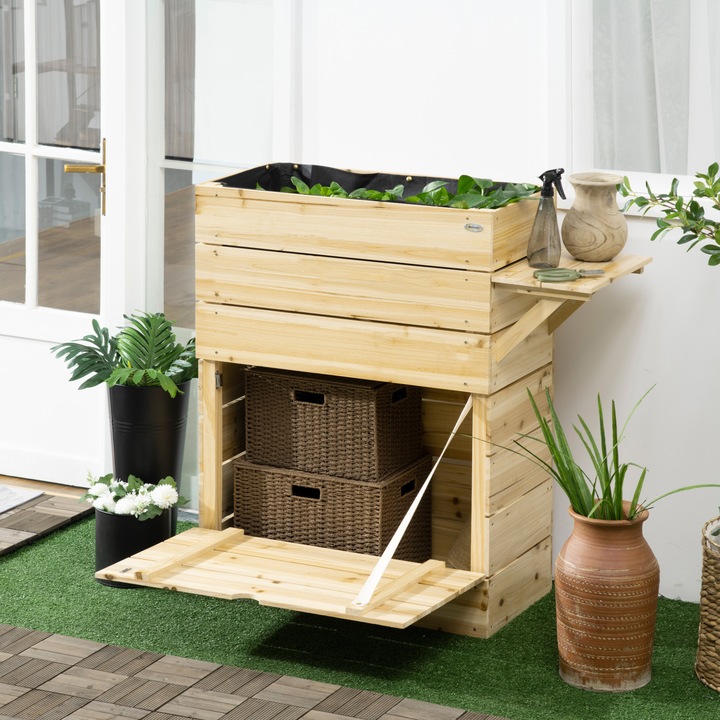 Produktbild Outsunny Hochbeet mit Schrank