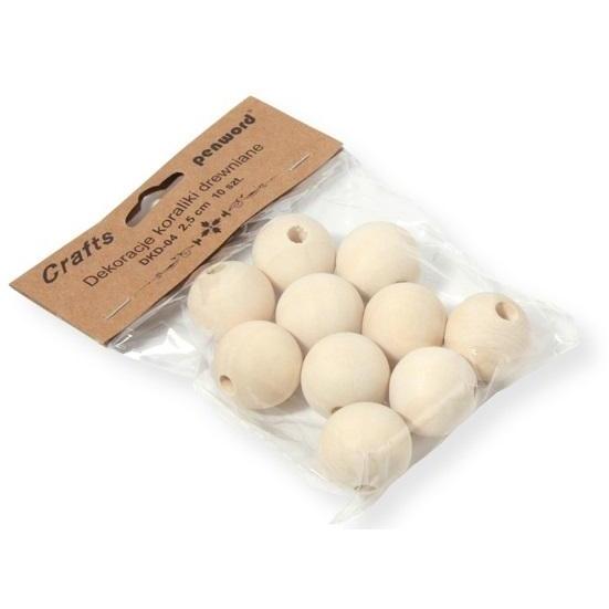 Penword Dekorationen Holzperlen 25mm 10Stk