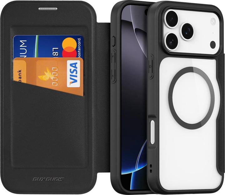Produktbild Dux Ducis Skin X Pro Hülle für iPhone 17 Pro Max mit Wallet, MagSafe kompatibel - Schwarz (Apple iPhone 17 Pro Max)