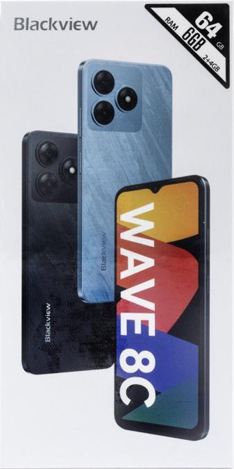 Produktbild Blackview Wave 8C (Dual Sim - 6.56" - 64 GB, 2 GB RAM) Schwarz (64 GB, Schwarz, 6.56", Dual SIM)