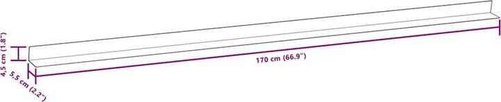 Immagine prodotto vidaXL Striscia angolare per terrazze (5 x, 170 x 4,5 x 4,5 cm)