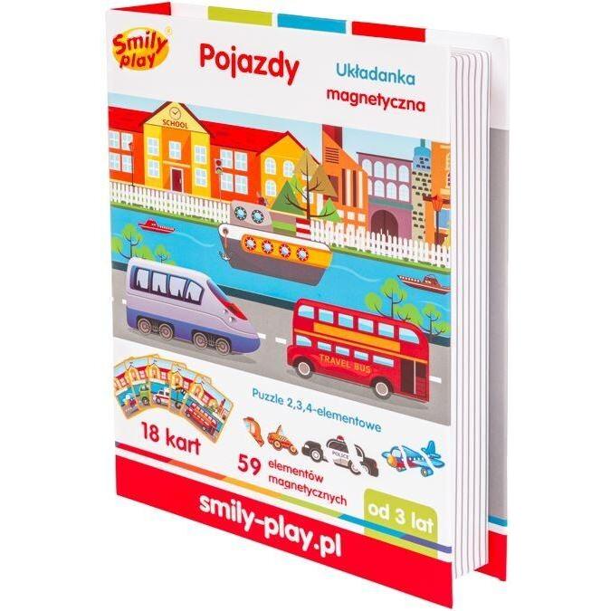 Smily Multicolore Układanka Magnetyczna Pojazdy (59 Pezzi)