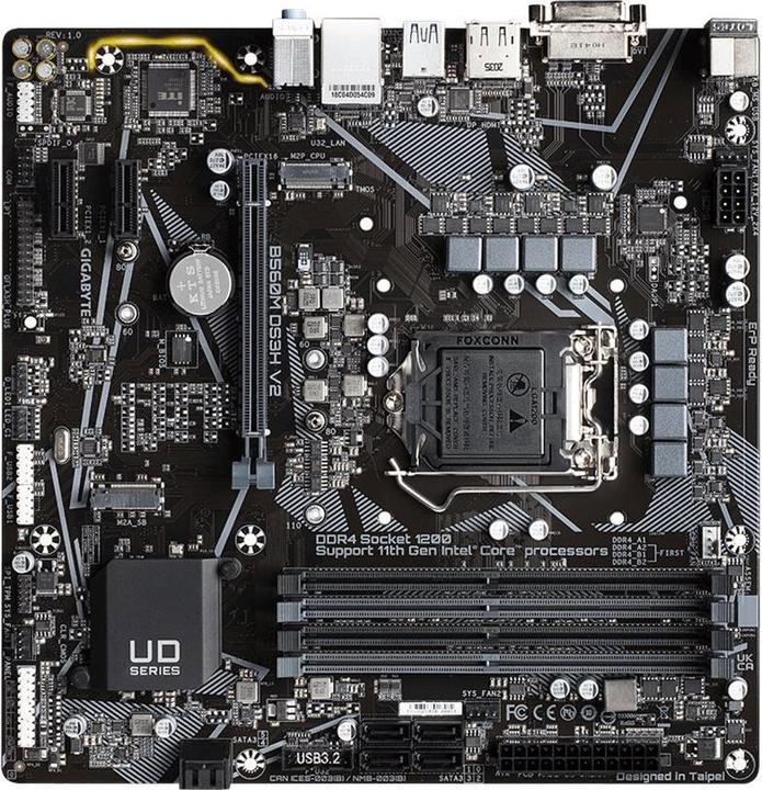 Produktbild Gigabyte B560M DS3H V2 (LGA 1200, Intel B460, Intel B560 Express, mATX)