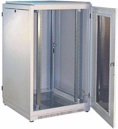 Image du produit Schweitzer Armoire - gris clair, RAL 7035 - 24U - 48,3 cm (19")