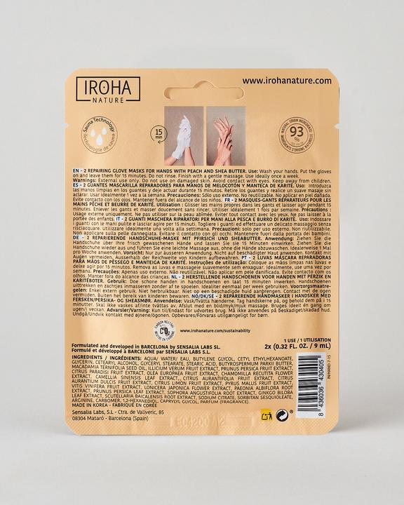 Produktbild Iroha Nature Nature - Hand Mask Gloves Repair Peach (30 g)