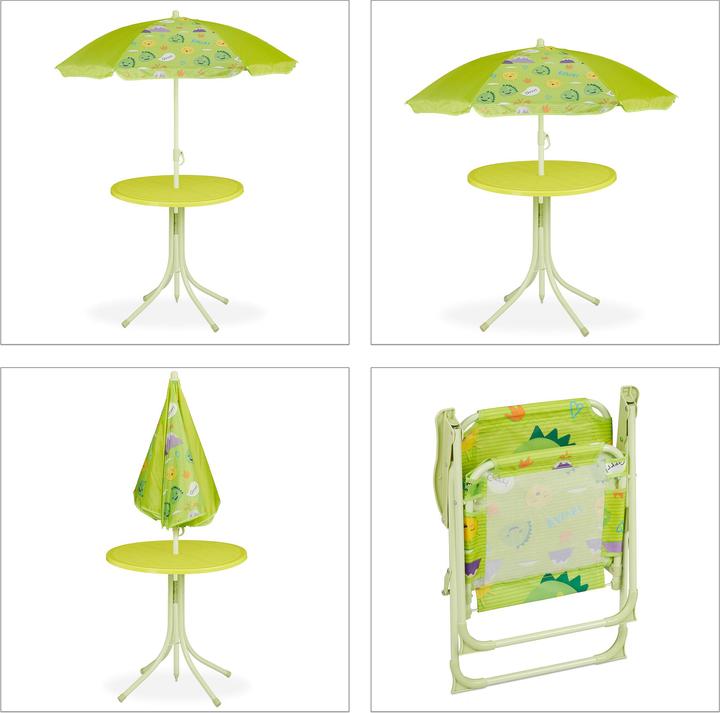 Image du produit Relaxdays Ensemble de meubles pour enfants, chaises pliantes et table