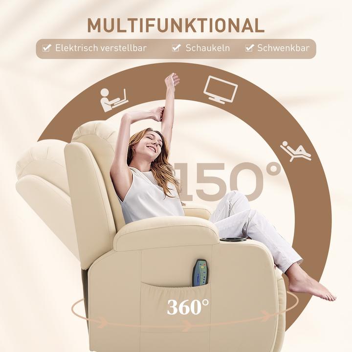 Image du produit Homcom Fauteuil de massage avec fonction bascule et fonction chaleur