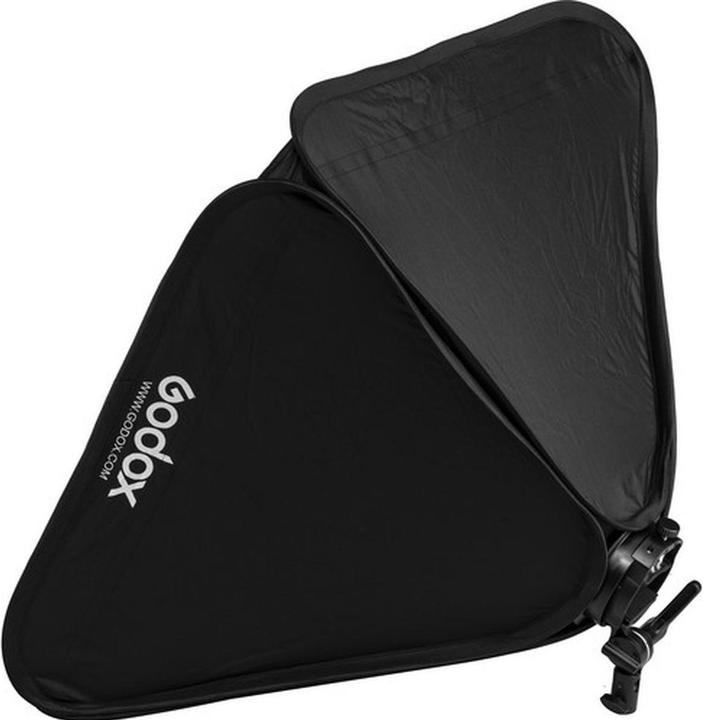 Actual product image Godox S2 type Bracket Bowens + Softbox 80x80cm + Grid (Flash diffuser)
