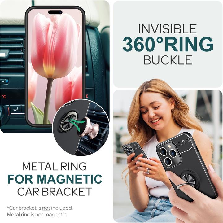 Produktbild Nalia Matte Ring Silikon Hülle (Apple iPhone 15 Pro)
