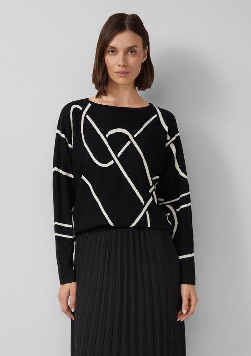 Produktbild s.Oliver Strickpullover Feinstrick-Pullover aus Viskosemix mit Fledermausärmeln (34)