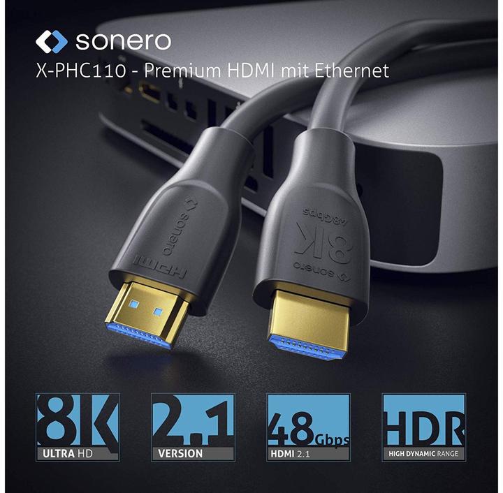 Immagine prodotto Sonero HDMI Typ A – HDMI Typ A (1 m, HDMI, 2.1)
