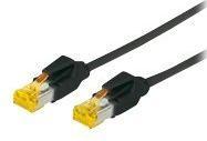 Actual product image Tecline Patch cord S/FTP, PiMF, Cat 6a, black, 0.5 m For 10 Gigabit/s, halogen-free, with Draka cable and Hi (S/FTP, CAT6a, 0.50 m)