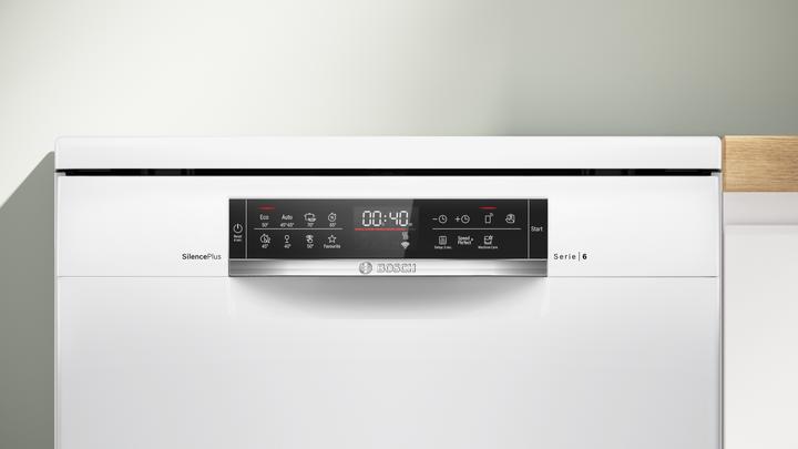 Produktbild Bosch Hausgeräte Serie 6, Freistehender Geschirrspüler, 60 cm, Weiss, SMS6ECW00E