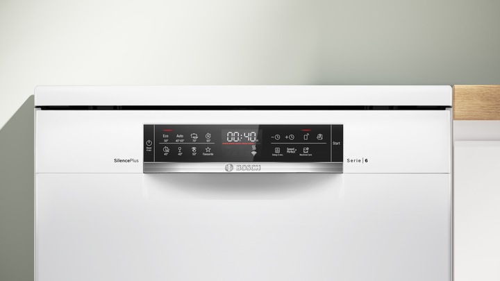 Immagine prodotto Bosch Hausgeräte Serie 6, Lavastoviglie a libero posizionamento, 60 cm, Bianco, SMS6ECW00E