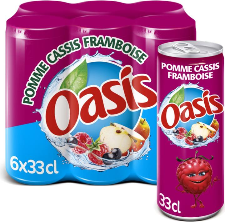 Image du produit Oasis fruits des bois, pomme, cassis (6 x 33 cl)